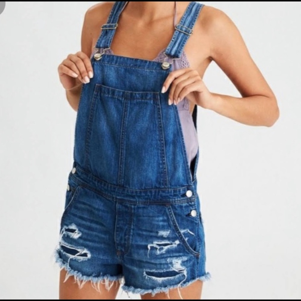 American Eagle shortie overalls